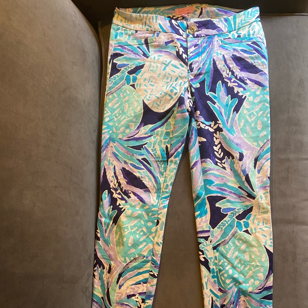 EUC Size 0 Lilly Pulitzer Kelly Ankle Pant Alotta Colada